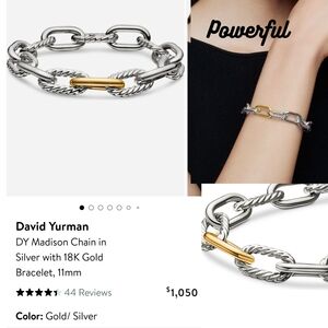 David Yurman Silver and Gold Bracelet
